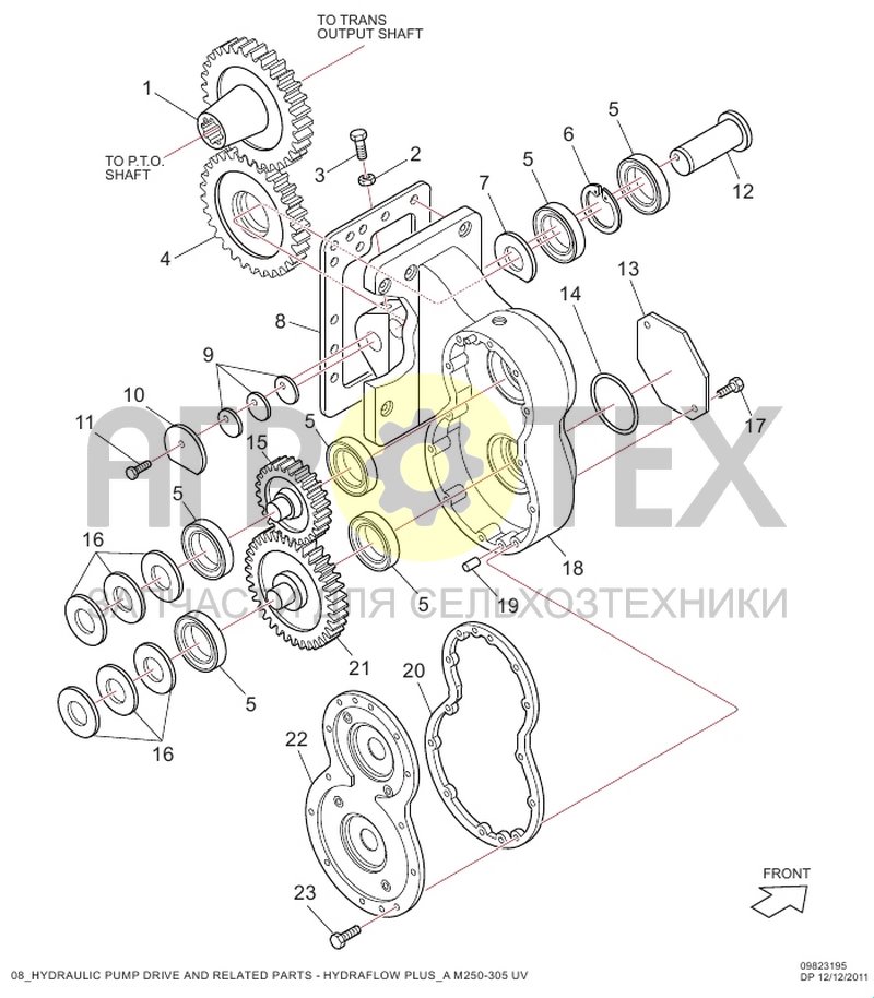 Чертеж Привод насоса и сопутствующие изделия - Интенсивный поток (RC2.08.002)